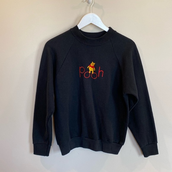 Winnie The Pooh Tops - Winnie The Pooh Sweatshirt Crew Neck Black